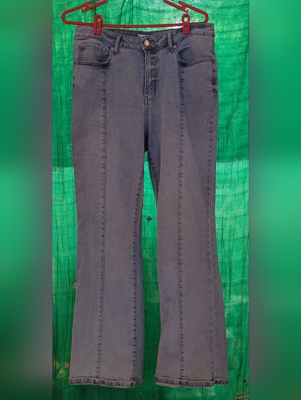 Marc New York Medium Blue High-Rise Flare Jeans